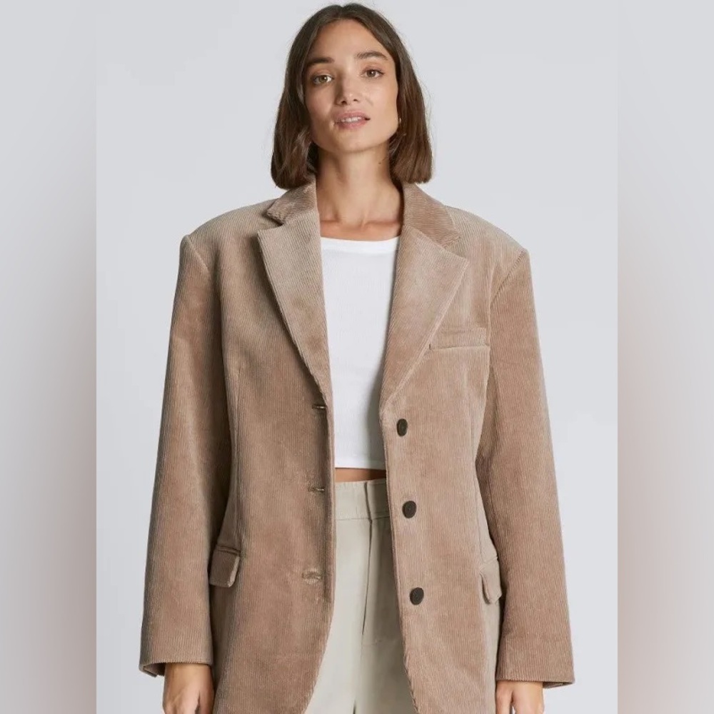 Corduroy Brown Oversized Boyfriend 80s Blazer - Everlane - Size 8